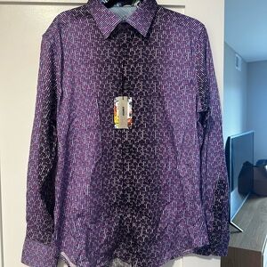 Robert Graham Purple Casual Button Down Shirt